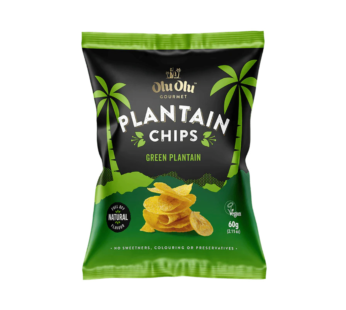 Green olu plantain chips